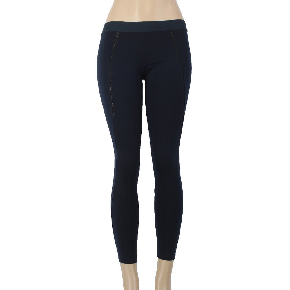 David Lerner AW Pant Chiquedelgado Sz S x 25 Navy Blue Pull On Nylon Spandex - Picture 1 of 11